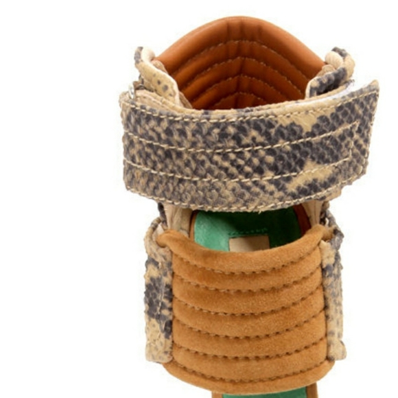 Mia limited edition Rocco green lizard sandals - Picture 2 of 6